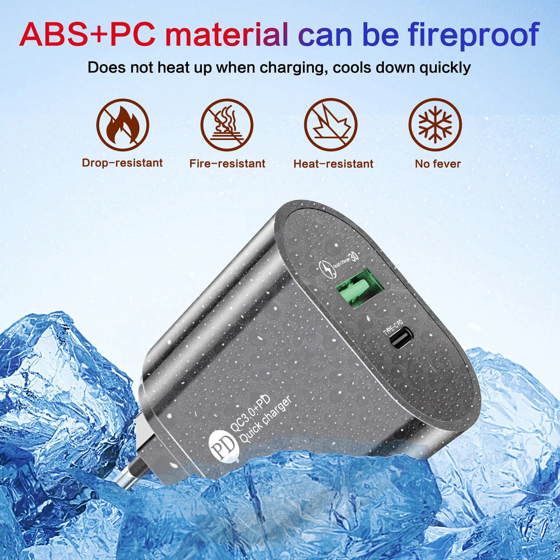 Description Picture 4 of itemPD 36W USB Charger: Quick Charge 3.0 Fast Phone Wall Charger Adapter for iPhone 13, 12 Pro, iPad, Huawei, Iconic Brand, Samsung
