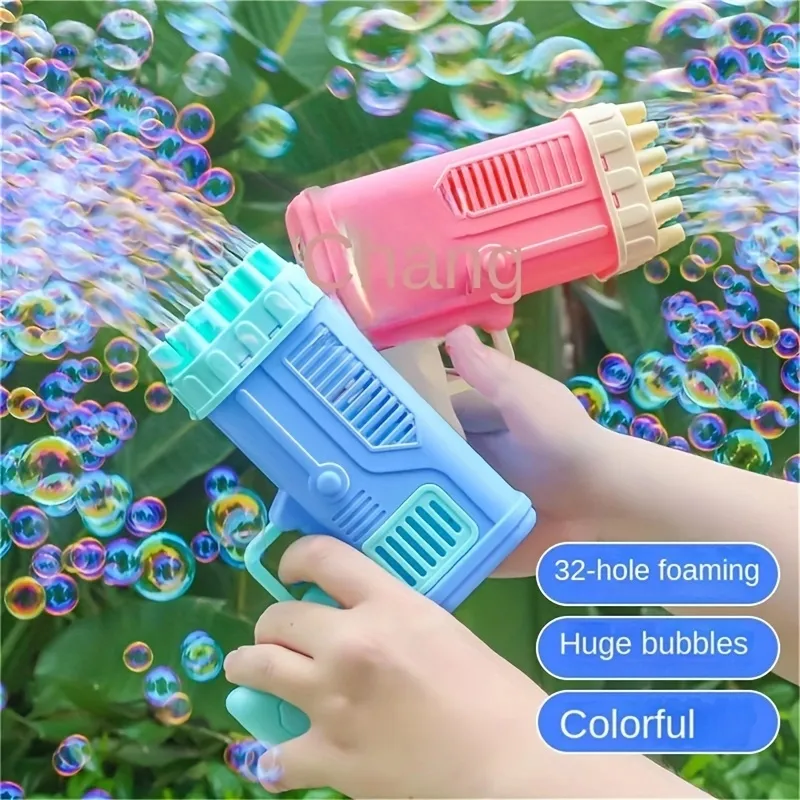 Description Picture 1 of itemChildren's 32-Hole Electric Bubble Machine Gun - Outdoor Parent-Child Bubble Blowing Toy