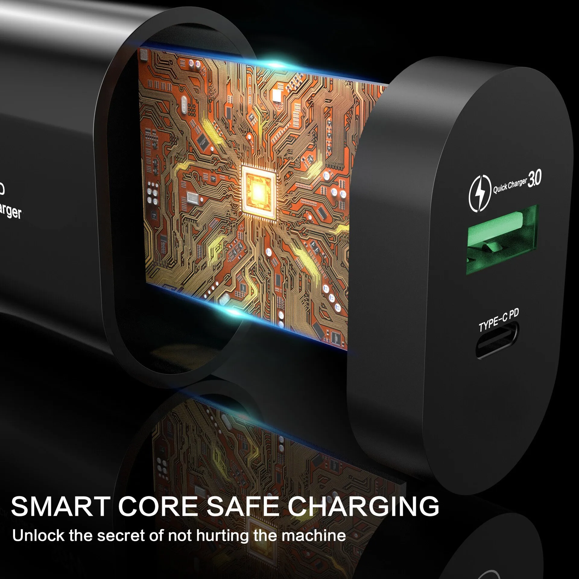 Description Picture 5 of itemPD 36W USB Charger: Quick Charge 3.0 Fast Phone Wall Charger Adapter for iPhone 13, 12 Pro, iPad, Huawei, Iconic Brand, Samsung