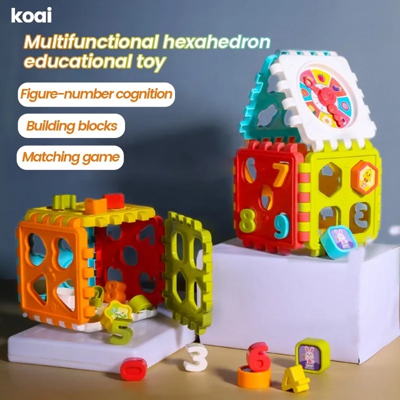 Description Picture 4 of itemHexahedron Puzzle Building Block Toy with Number Graphics - Shape Matching and Cognitive Development for Babies