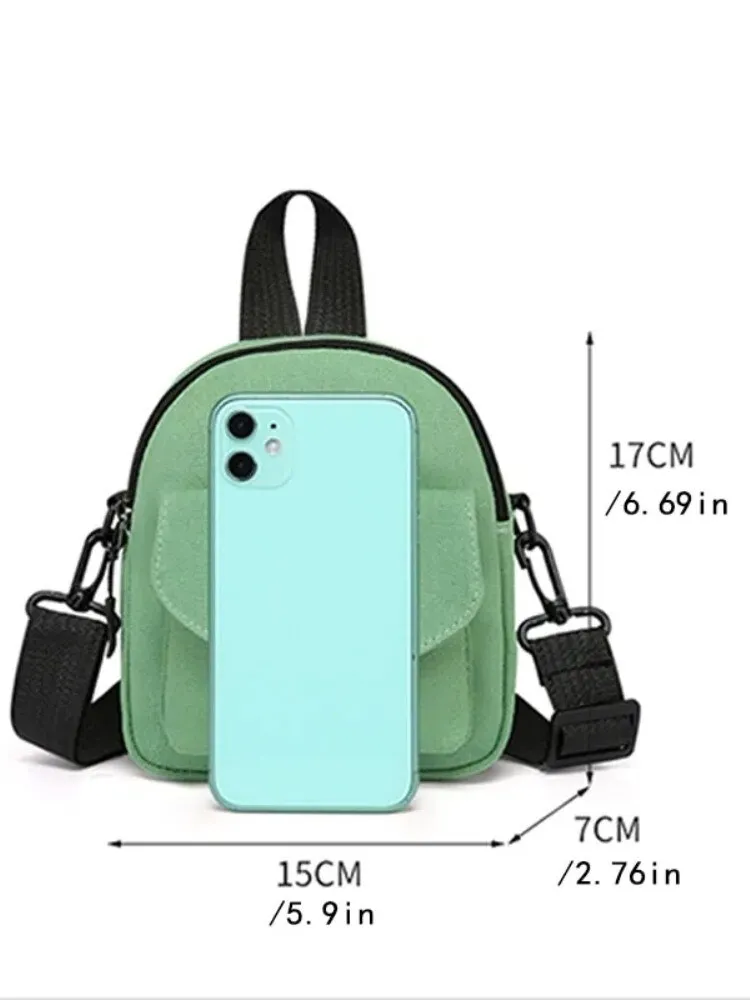 Description Picture 5 of itemCasual Simple Fashion Bag - Mobile Phone Canvas Messenger Bag, Your Stylish Companion for Everyday Adventures