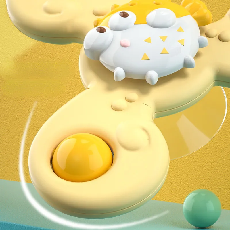 Description Picture 3 of item3Pcs/Set Funny Bathing Sucker Spinner Toys - Cartoon Rattles with Suction Cup for Educational Fun