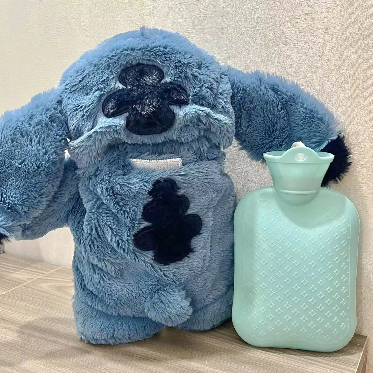 Description Picture 2 of itemAnime Kawaii Turo Lilo Stitch Plush Hot Water Bottle: Winter Women's Home Water Filling Hand Warmer Monster Toys Gift