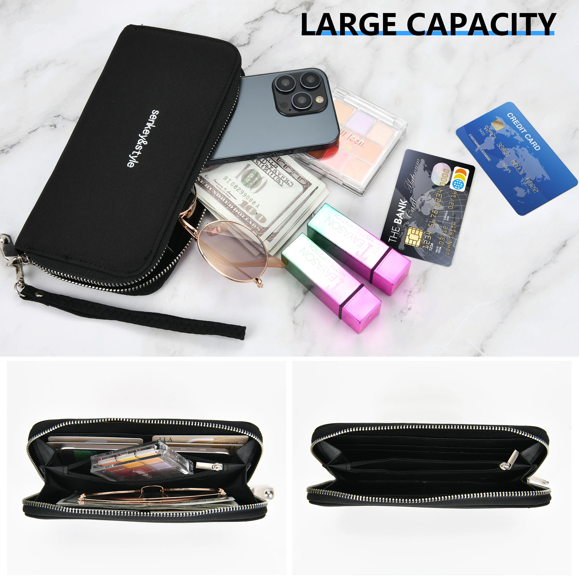 Description Picture 4 of itemLuxury Style Women's Long Wallet, Elegant Evening Clutch and Card Holder for Ladies