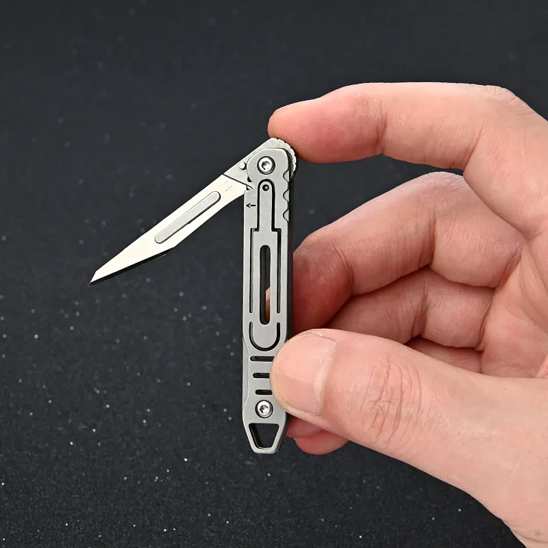 Description Picture 4 of itemMachinery Stainless Steel Folding Scalpel - Medical Folding Knife for EDC, 10pcs Replaceable Blades