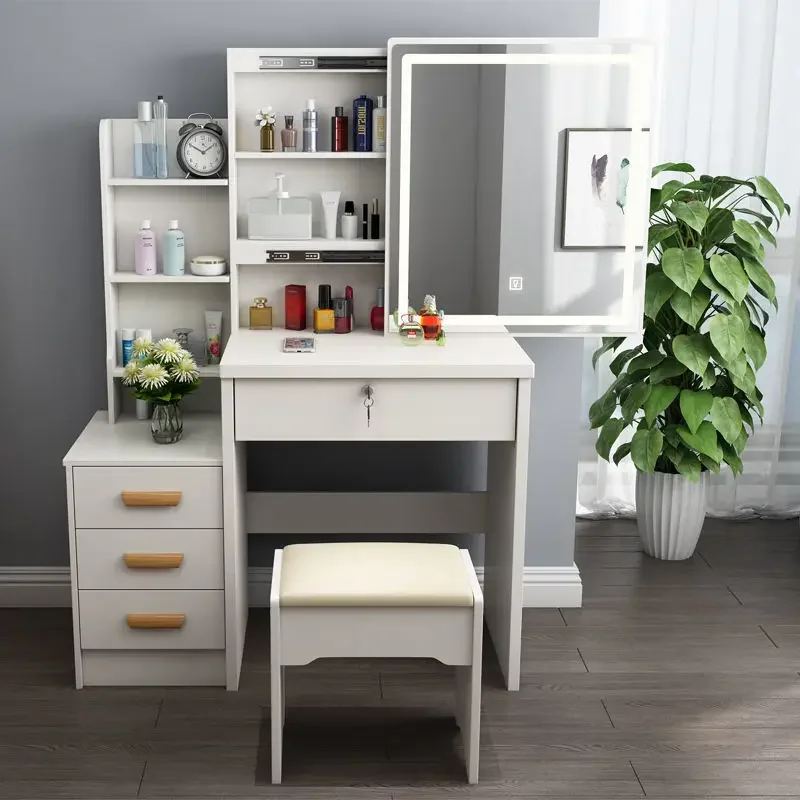 Simple Makeup Dressing Tables Mirror Stool Storage Drawer Modern Dressing Table Wooden Bedroom Tavolino Da Trucco Home Furniture