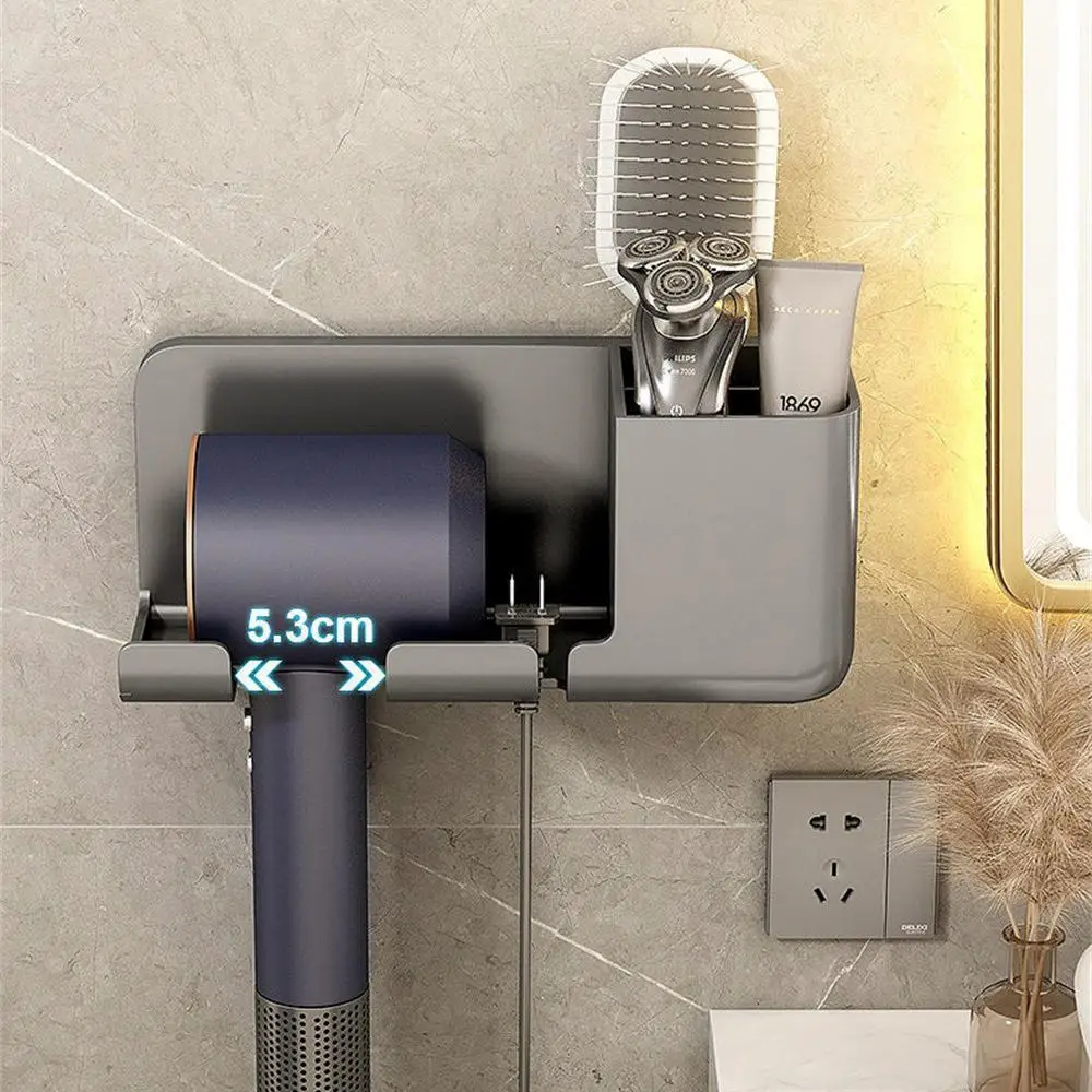2/4/6PCS Hair Dryer Bracket Comb Storage Salon Accessories Wall-mounted Hole-free Hair Dryer Shelf Barber Equipment Hair Styling