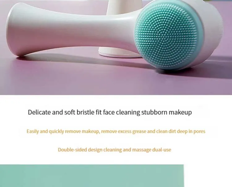 Description Picture 5 of item3D Bilateral Silicone Facial Cleanser with Manual Massage - Dual-Sided Face Brush with Soft Bristles for Gentle and Effective Skin Care
