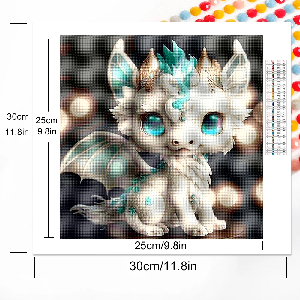 Description Picture 4 of itemMomoArt Dragon Diamond Mosaic Cross Stitch Kit - A Sparkling Artistic Creation for Children