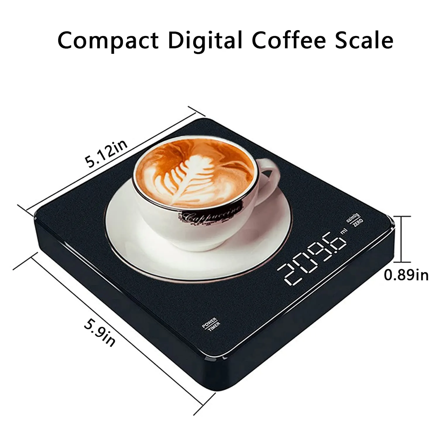 Description Picture 4 of itemSmartBrew Pro: LED Screen Coffee Scale - 3kg/0.1g Precision with Mirror+Basic+Electronic Scale Features, Built-in Auto Timer 
