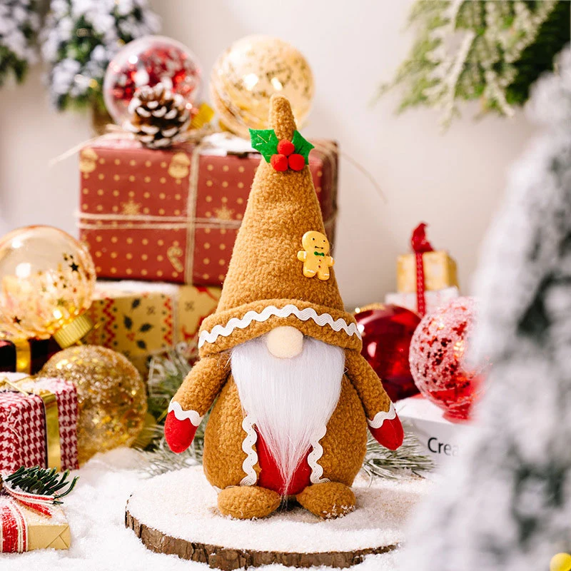 Description Picture 4 of itemGingerbread Man Plush Doll Ornaments - Perfect Xmas and New Year Kids Gift and Christmas Decorations at Home