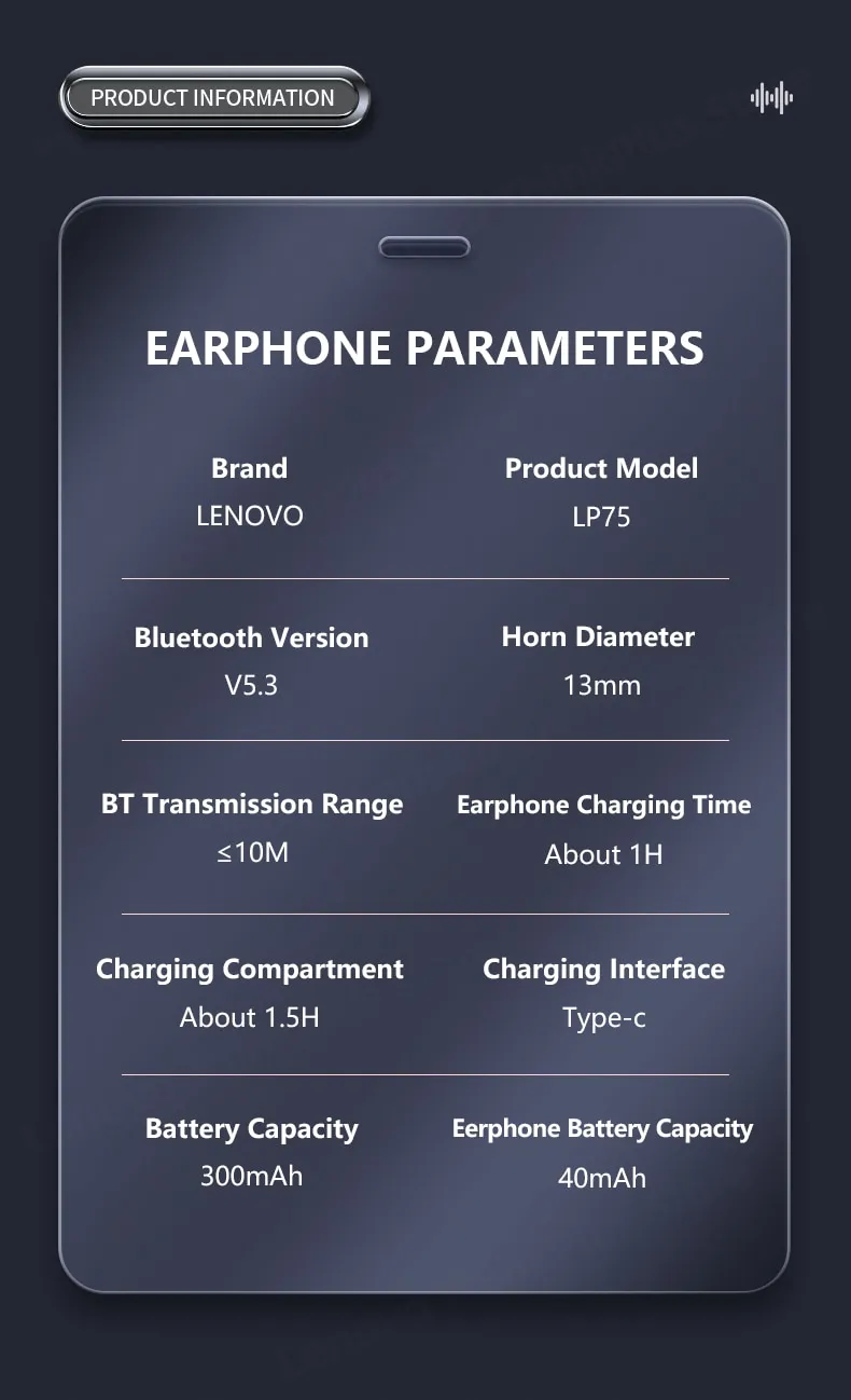 Description Picture 4 of itemLP75: Bluetooth 5.3 TWS Wireless Sport Earphones with LED Digital Display - HiFi Stereo