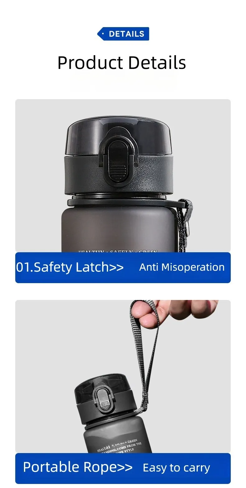 Description Picture 5 of itemBrand BPA Free Leak Proof Sports Water Bottle - High-Quality Tour Hiking Portable My Favorite Drink Bottles, 400ml, 560ml