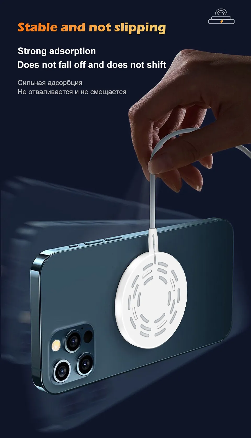 Description Picture 4 of itemOriginal 20W Magnetic Wireless Charger for iPhone 15 Pro Max, 14, 13, 12, 11, Mini, XS, XR – Fast Charging with USB Type C