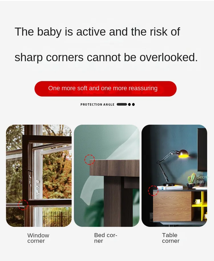 Description Picture 5 of item1/12pcs Baby Safety Silicone Protector - Table Furniture Corner Edge Protection Cover for Kids' Desks