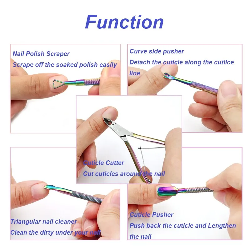 Description Picture 6 of item3-Piece Stainless Steel Nail Cutter Set - Scissors, Nippers, and Multi-Function Cuticle Pusher for Comprehensive Nail Care