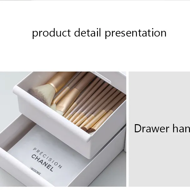 Description Picture 2 of itemChicSpace Large Capacity Cosmetic Storage Box: Versatile Makeup Drawer Organizer for Jewelry, Nail Polish