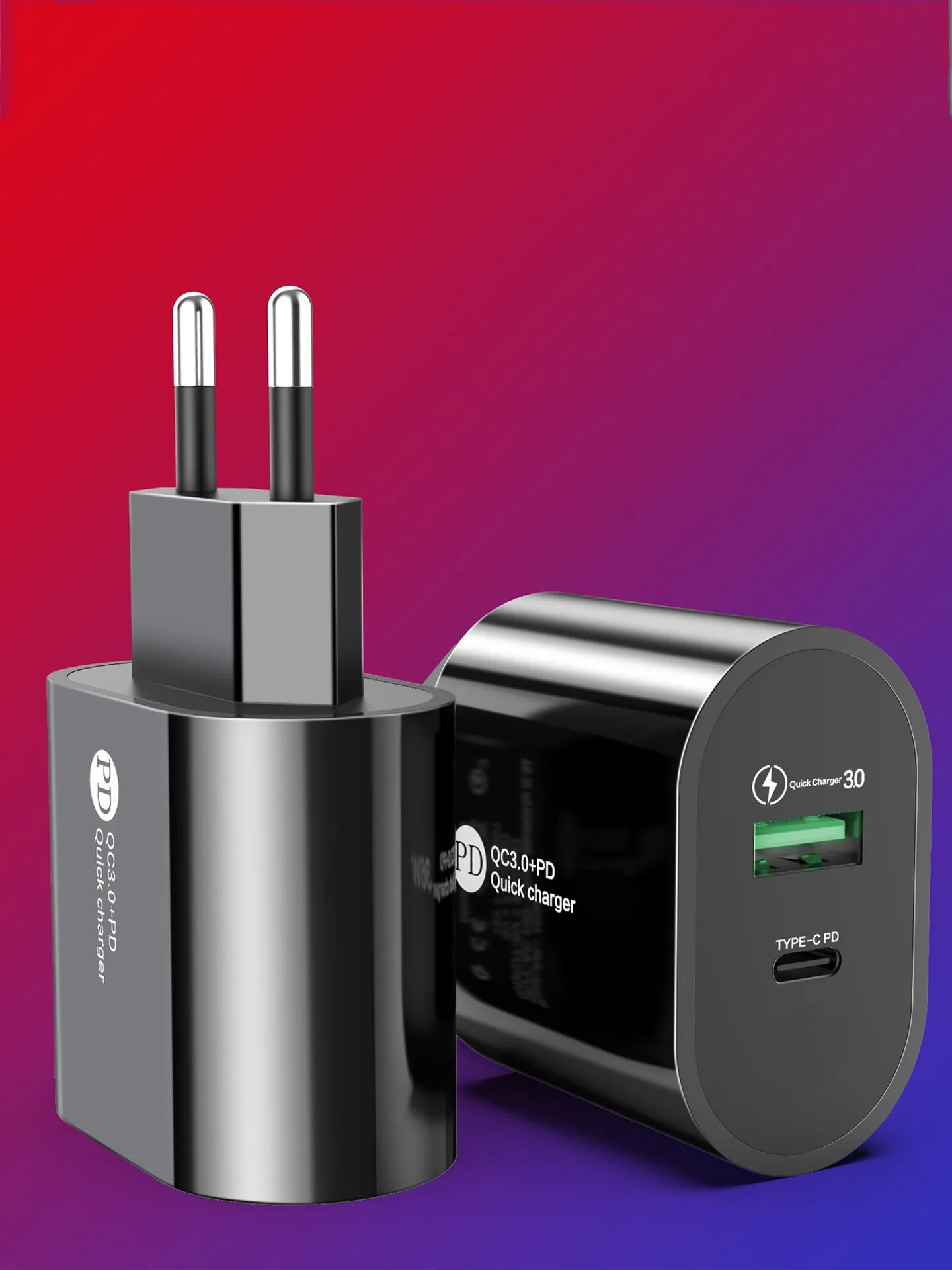 Description Picture 3 of itemPD 36W USB Charger: Quick Charge 3.0 Fast Phone Wall Charger Adapter for iPhone 13, 12 Pro, iPad, Huawei, Iconic Brand, Samsung
