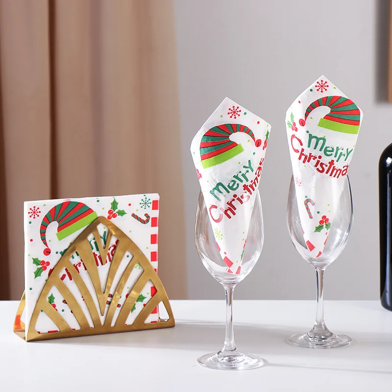 Description Picture 2 of item20pcs/Set Disposable Paper Napkins for Christmas Theme Party Supplies: Home Decor, Christmas Decoration, and Table Accessories