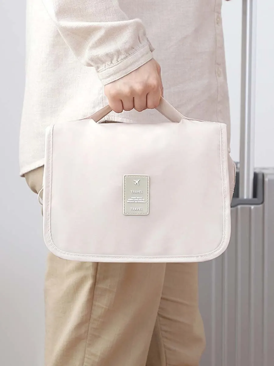 Description Picture 3 of itemMulti-Functional Folding Hanging Cosmetic Storage Bag - Portable Makeup Brush Storage with Large Capacity, Perfect for Travel