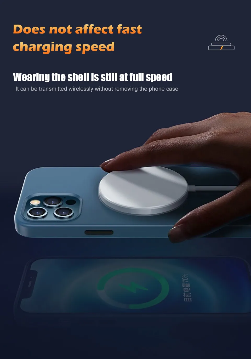 Description Picture 5 of item20W Original Magnetic Wireless Charger for iPhone 14, 13, 12, 11 Pro Max – Fast Charging for Apple AirPods, XS Max, XR, 8 Plus