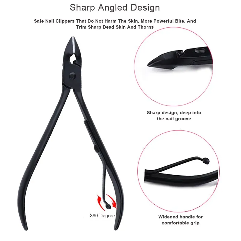 Description Picture 6 of itemProfessional 7 or 18-Piece Manicure Cutter and Nail Clipper Set: Household Stainless Steel Ear Spoon, Pedicure Scissors