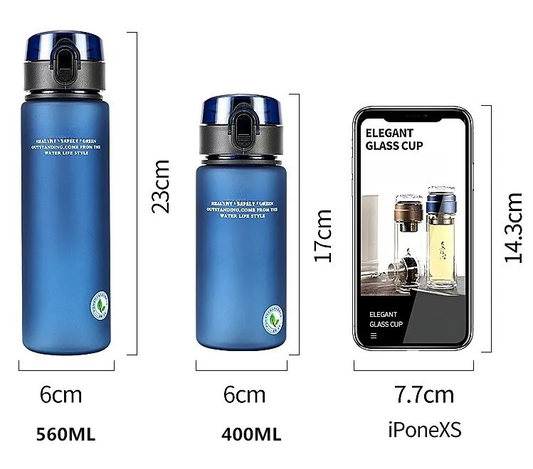 Description Picture 6 of itemBrand BPA Free Leak Proof Sports Water Bottle - High-Quality Tour Hiking Portable My Favorite Drink Bottles, 400ml, 560ml