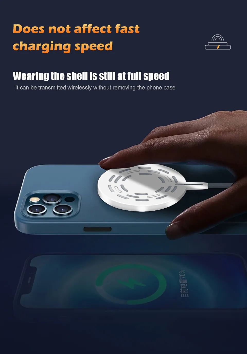 Description Picture 6 of itemOriginal 20W Magnetic Wireless Charger for iPhone 15 Pro Max, 14, 13, 12, 11, Mini, XS, XR – Fast Charging with USB Type C