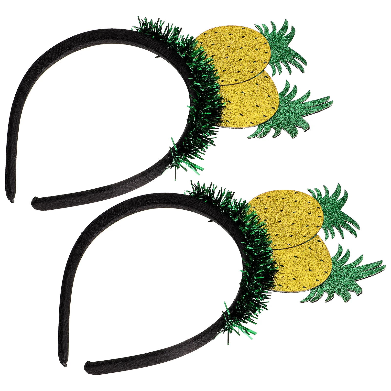 2 Pcs Headband Hawaiian Fruit Hairband The Gift Party Hoop Lovely Headgear Gifts Pineapple Shaped Festive Supply Styled