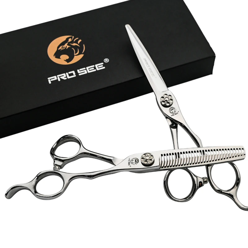 PROSEE CG-60630-SET Salon & Household Universal Haircutting Scissors 6 Inch VG10 Steel Professional Hairdressing Accessories