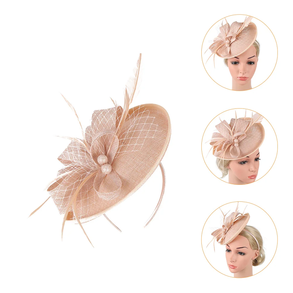Hair Fascinators Headband Hat Fascinator Veil Hats For Derby Party Headwear Tea Black Clip Accessory Bride Mothers