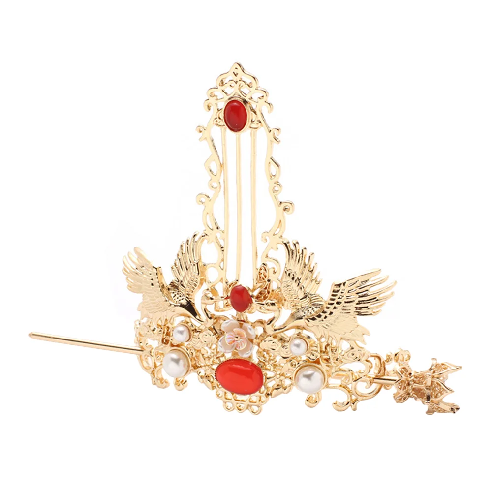 Hair Crown Chinese Stick Tiara Clip Vintage Retro Accessories Pin Women Coronet