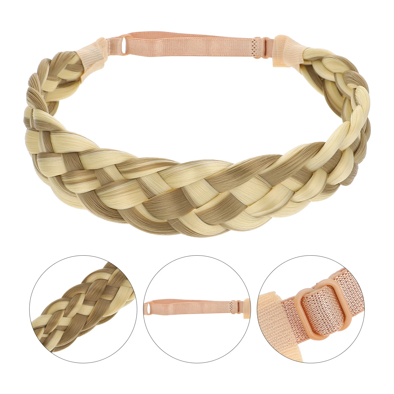 to Weave Headband Women's Hair Bands Braided Hoops High Temperature Wire Ponytail