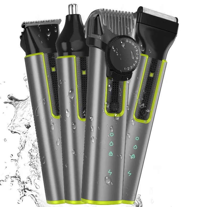 Iconic Brand Youpin New Men's MultiFunction IPX5 Waterproof Grooming Kit Pro Electric Hair Clipper 4-in-1 Shaver Nose Hair Trimmer Set