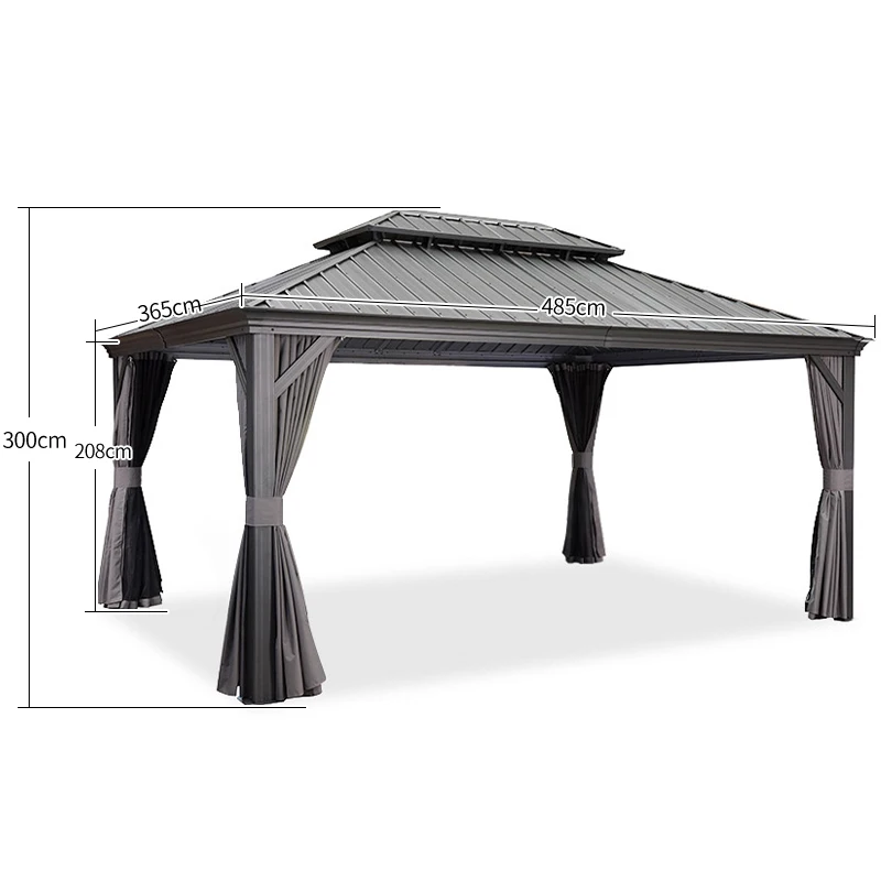 Aluminium garden gazebo 4.85x3.65 outdoor gazebos canopies pergolas