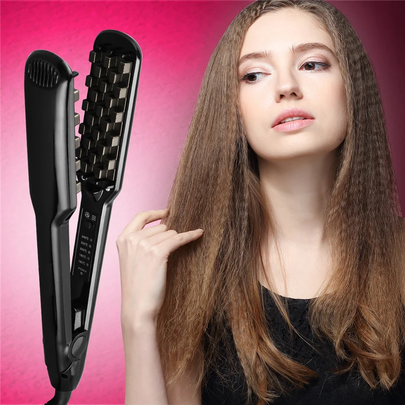 1-1/2 Inch Professional Volumizing Hair Iron Increase Hair Volume Fluffy Hair Straightener Brushes Hair Straightening Curling