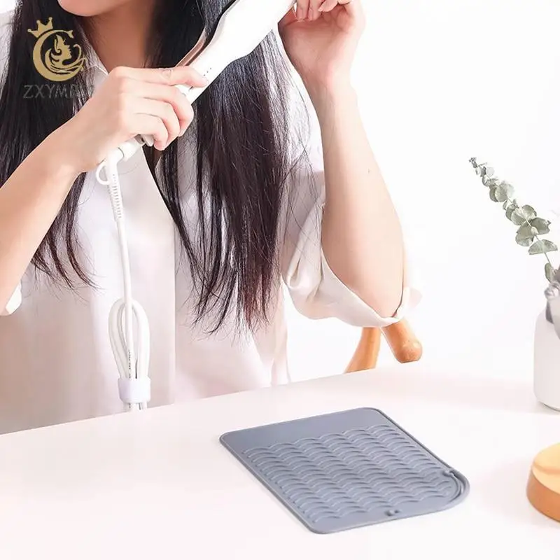 Silicone Heat Resistant Mat Pouch For Curling Iron Hair Professional Styling Tool Anti-Heat Mats For Hair Straightener Curling