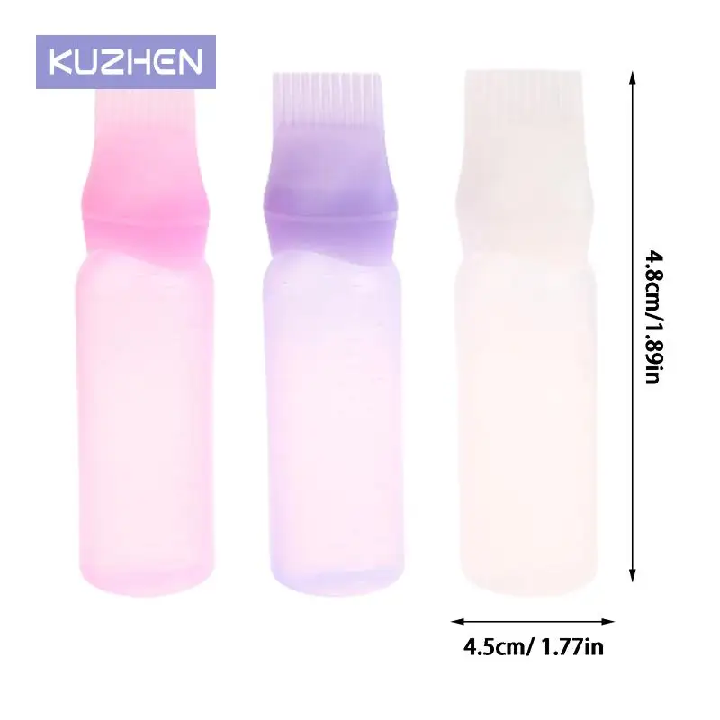 120ml Hair Oil Applicator Bottle Hairdressing Shampoo Bottle Hair Dye Refillable Bottle Hair Coloring Hairdressing Styling Tools