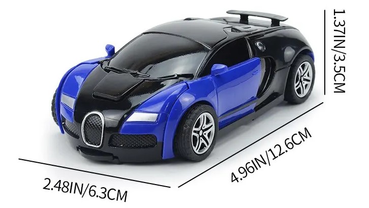 Description Picture 6 of itemTransform CarRobot Model: Automatic Deformation Push and Go Car Vehicle Toy - Race Car That Transforms, Perfect Easter Gift for Boys