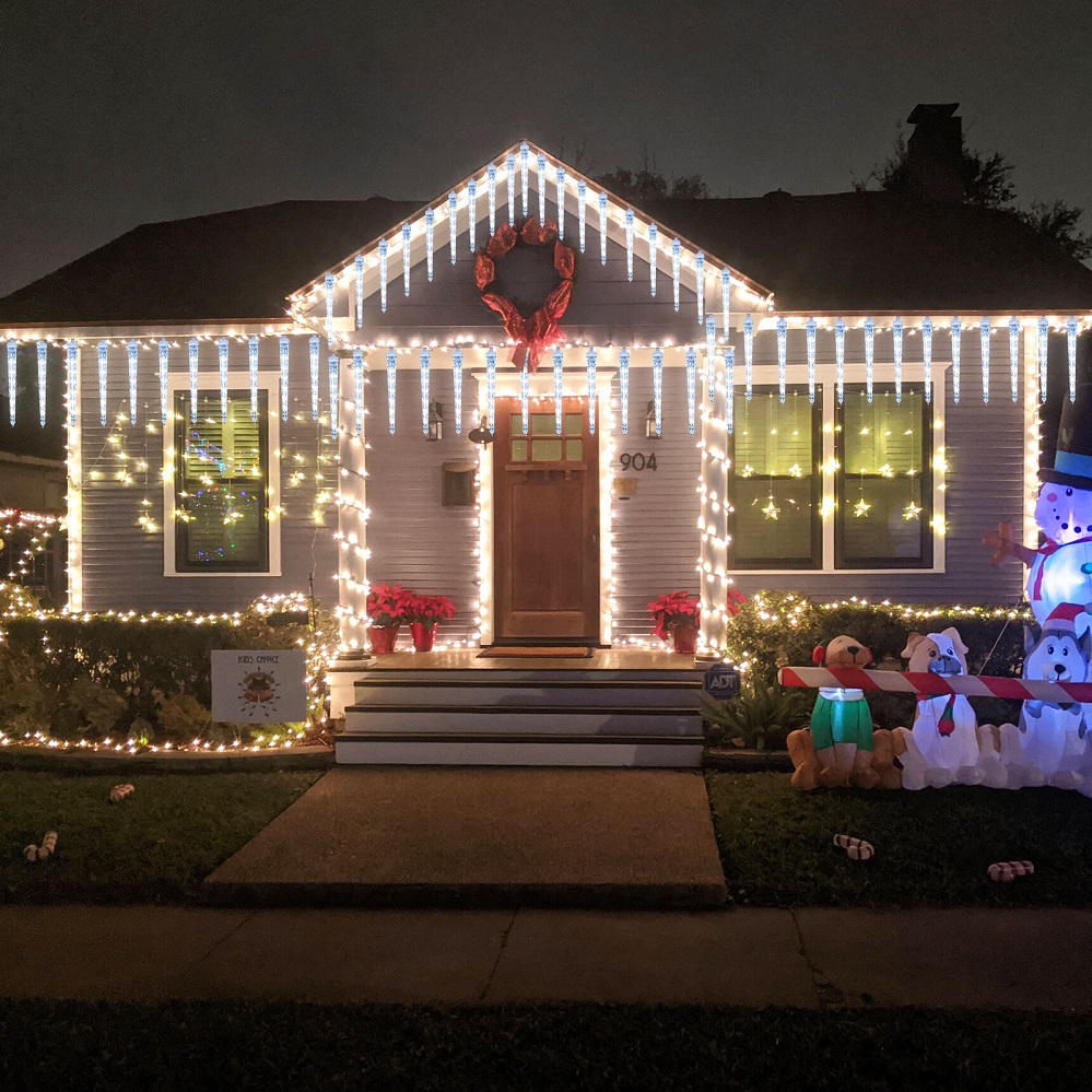 Christmas LED Hanging Icicle String Lights for Window Decor Outdoor