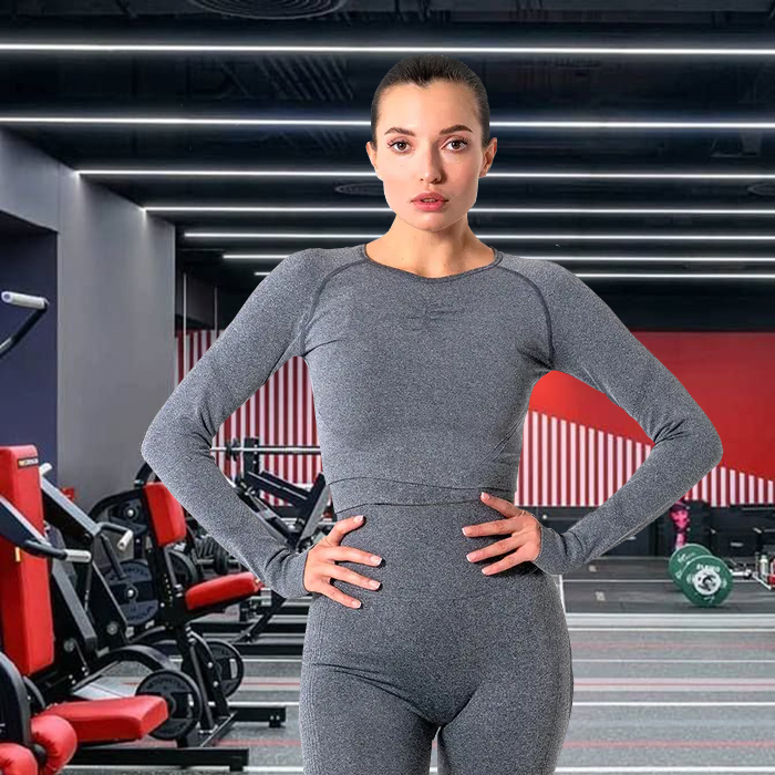 SCRUNCH SEAMLESS LONG SLEEVE Seamless Women Yoga Sets