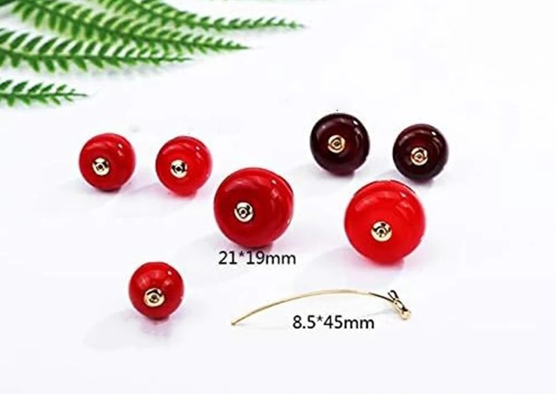 Description Picture 5 of item3D Lifelike Red Cherry Dangle Earrings: Cute Fruit Drop Charm Jewelry for Women and Girls