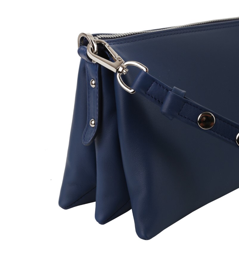 Women's leather bag ELISE NAPA NAVY