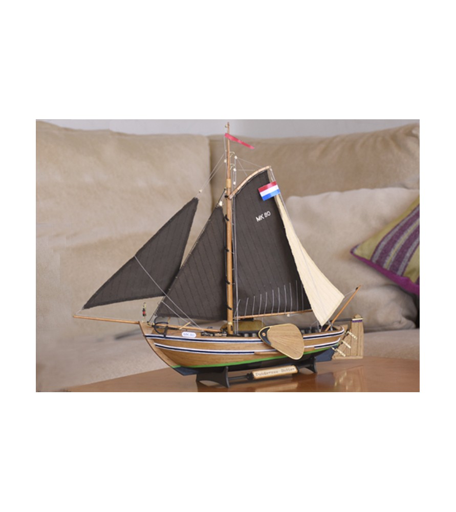 Gift Pack with Ship Model, Paints and Tools: Fishing Boat Botter