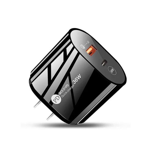 PD 36W USB Charger: Quick Charge 3.0 Fast Phone Wall Charger Adapter for iPhone 13, 12 Pro, iPad, Huawei, Iconic Brand, Samsung