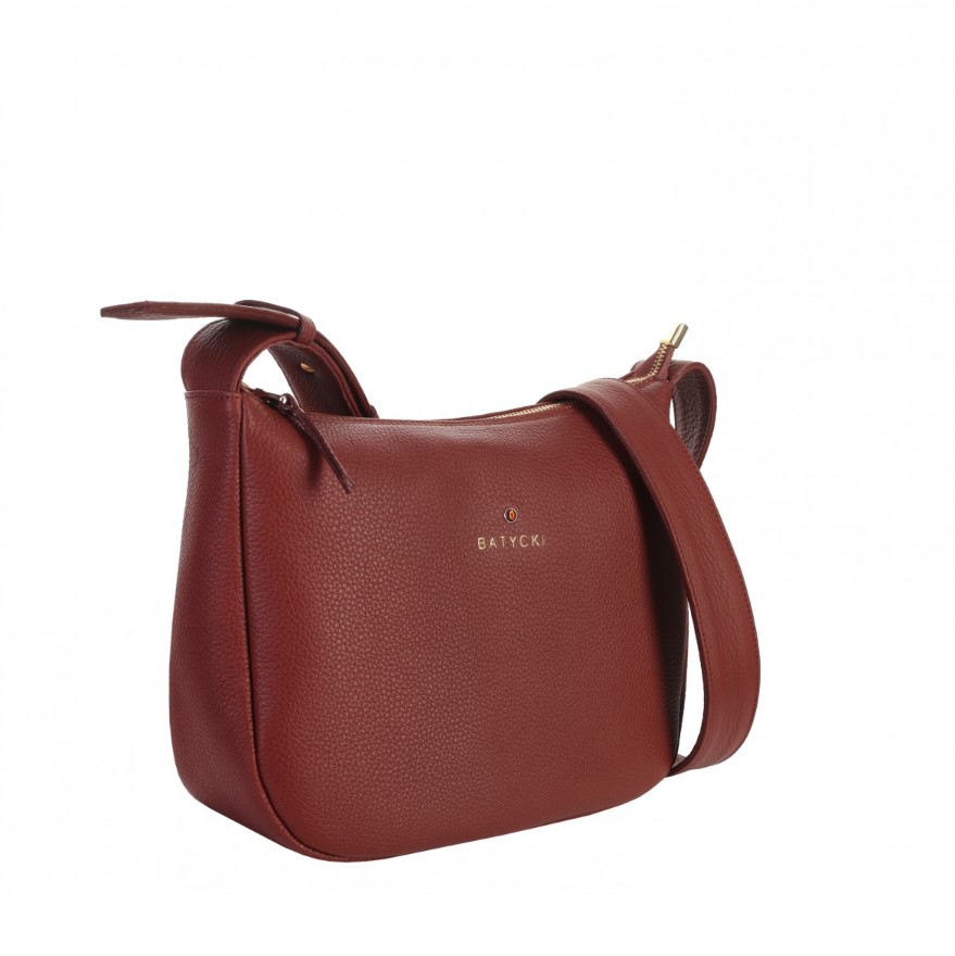 Women's leather bag SAMI floter brandy