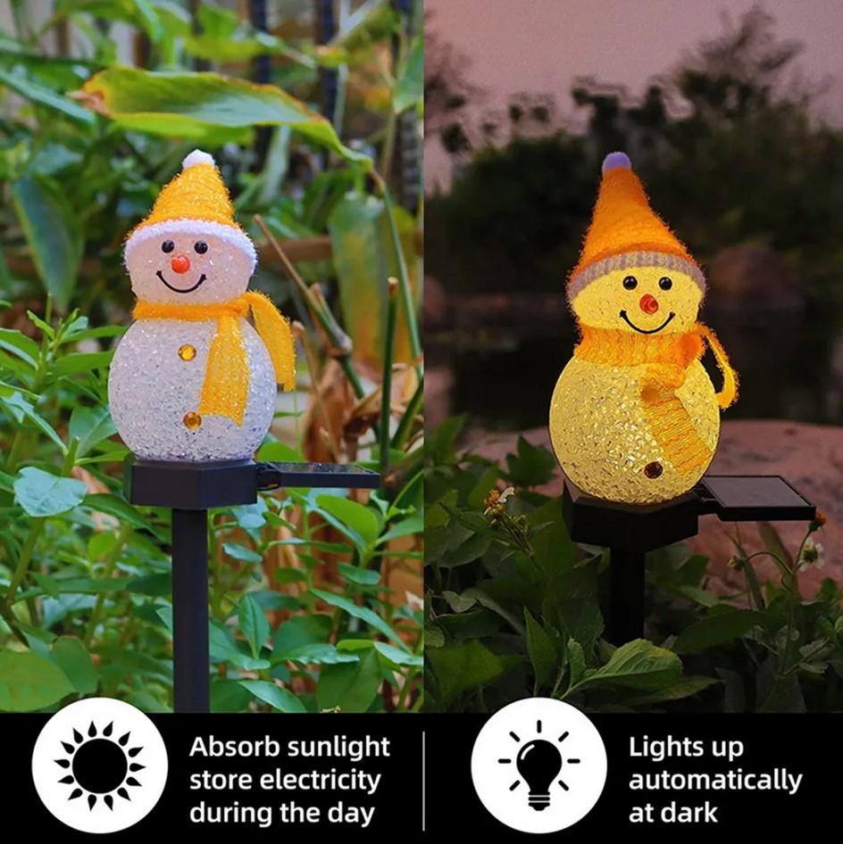 Description Picture 3 of itemChristmas Solar LED Lights, Snowman Garden Decoration Waterproof Light 