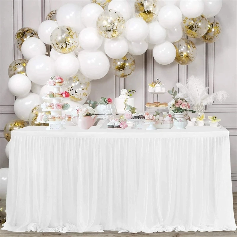 Table Skirts Birthday Tulle Table Skirting Wedding Party Tutu Tulle Table Skirt Baby Shower Wedding Party Home Decor Table