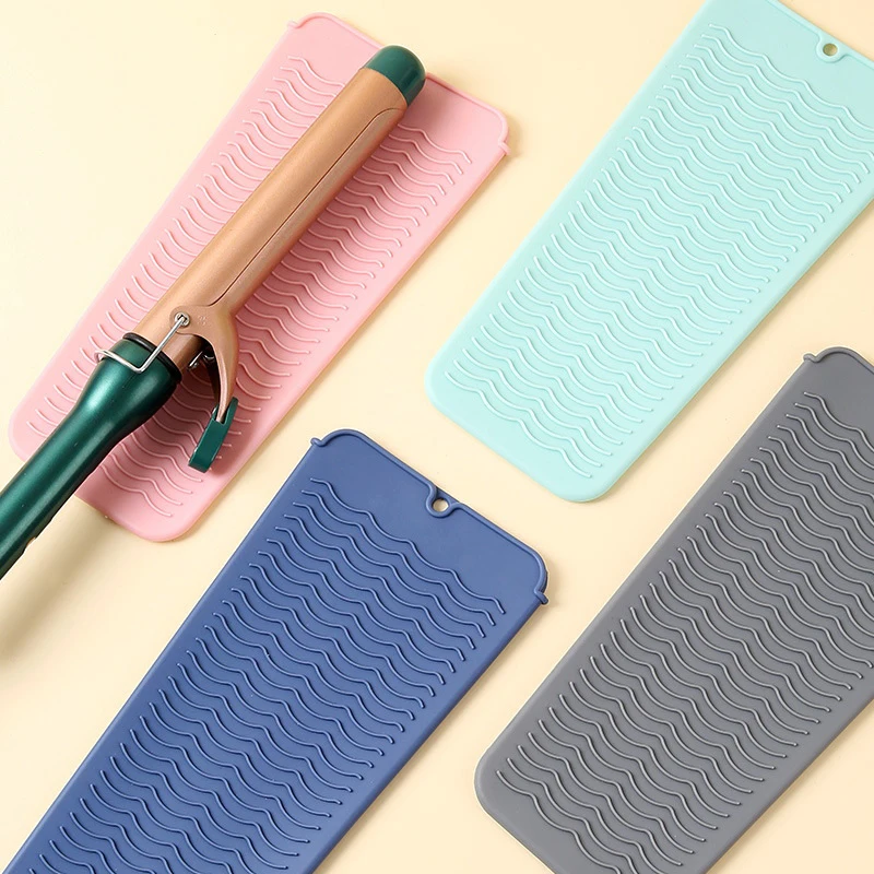 Silicone Heat Resistant Mat Pouch For Curling Iron Hair Professional Styling Tool Anti-Heat Mats For Hair Straightener Curling T