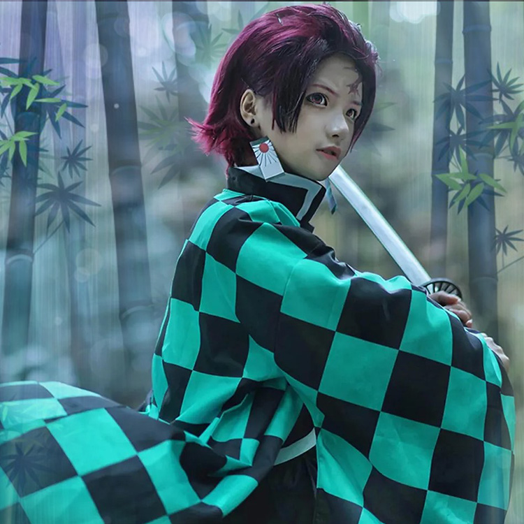 Tanjiro Kamado Costume Halloween Tanjiro Cosplay Outfit Full Set